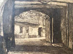 Johannes Graadt van Roggen - Poortje in Brugge verkocht voor € 35!