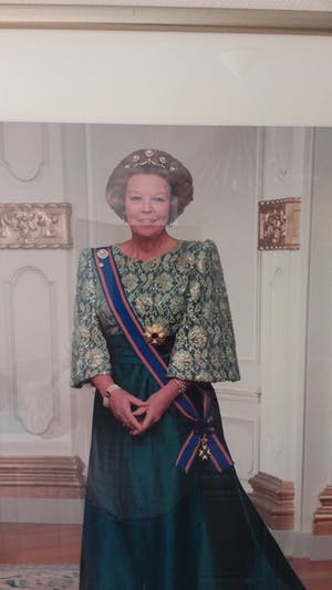 Niet of onleesbaar gesigneerd - statieportret van H.M. Koningin Beatrix. kopen? Bied vanaf 1!