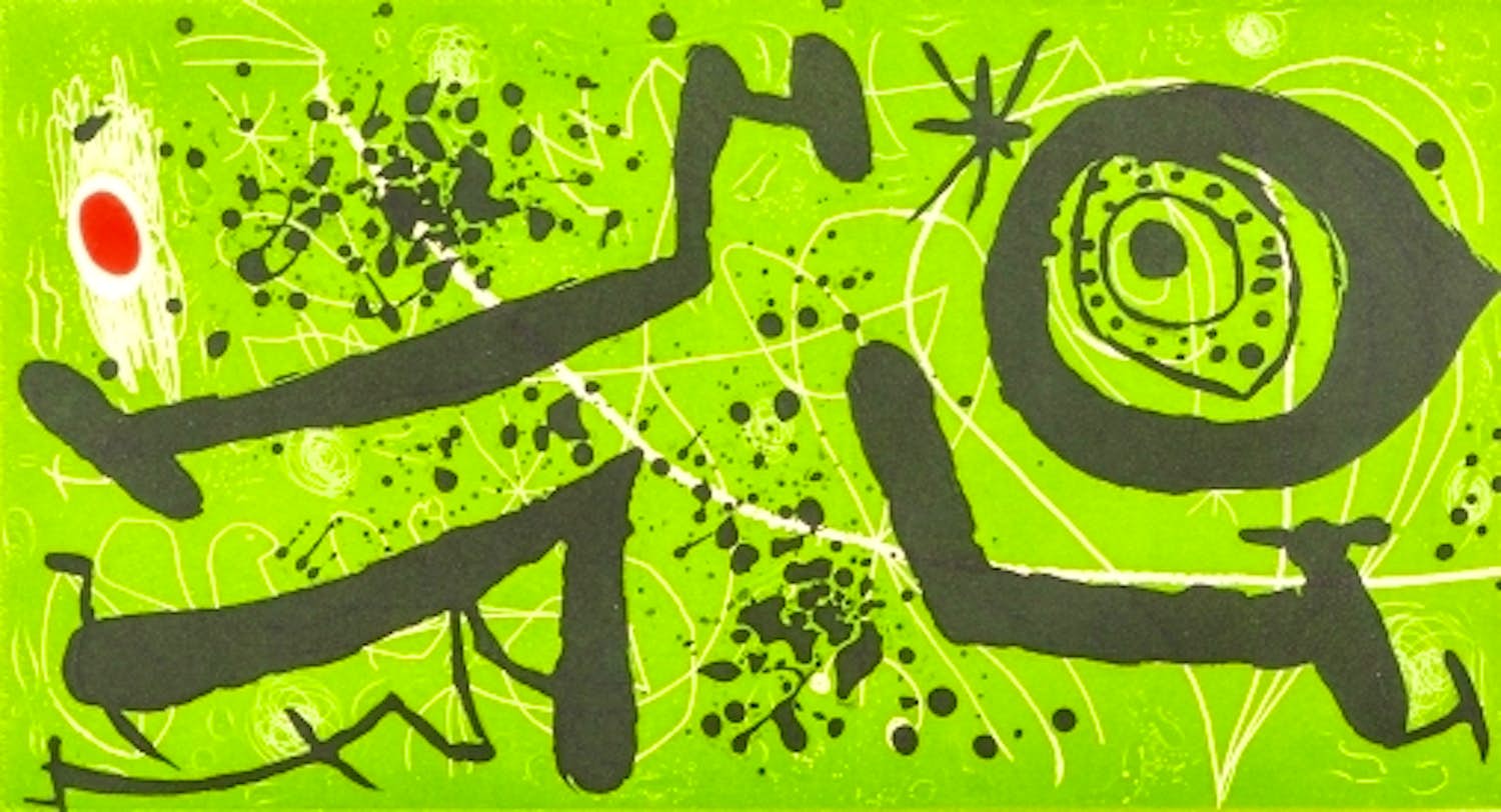 Joan Miro - ets/aquatint: 'Picasso i Els Reventos' - 1973 kopen? Bied vanaf 2999!