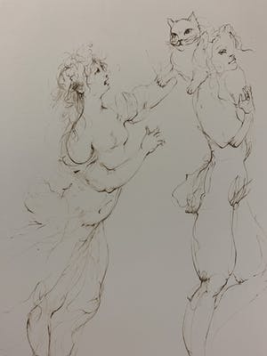 Leonor Fini - Des femmes et le chat kopen? Bied vanaf 25!