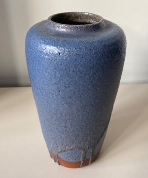 Pieter Groeneveldt - Vaas model 160 met blauw druipglazuur kopen? Bied vanaf 50!