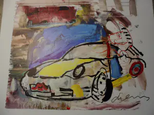 Peter Diem - Zeefdruk. Porsche kopen? Bied vanaf 35!