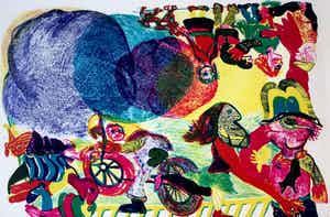 Jacqueline de Jong - Litho : Zonder titel - prent 190 - 1967 verkocht voor € 69!