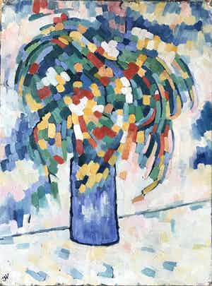 Jan Willem Versteeg - Vase with flowers verkocht voor € 85!