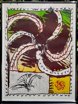 Pierre Alechinsky - Predateur, litho + ets (netjes ingelijst) kopen? Bied vanaf 850!