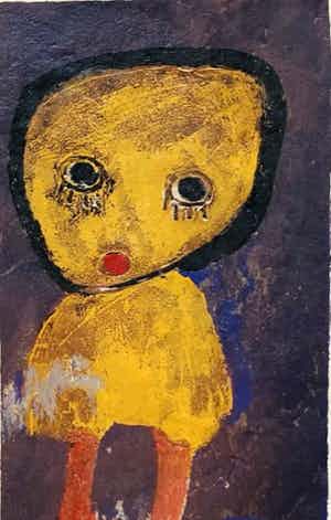 Giovanni Vetere - Portet in geel verkocht voor € 70!