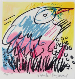 Frank Lengvenius - Zeefdruk, 4x Vogels kopen? Bied vanaf 20!