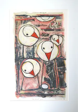 Hans Innemee - Zeefdruk, The Secret Four - Ingelijst (Groot) kopen? Bied vanaf 150!