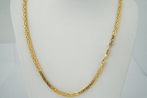 1297- Massief (65,5 gr) 18 karaats geelgouden "Konings" ketting 60cm kopen? Bied vanaf 2460!