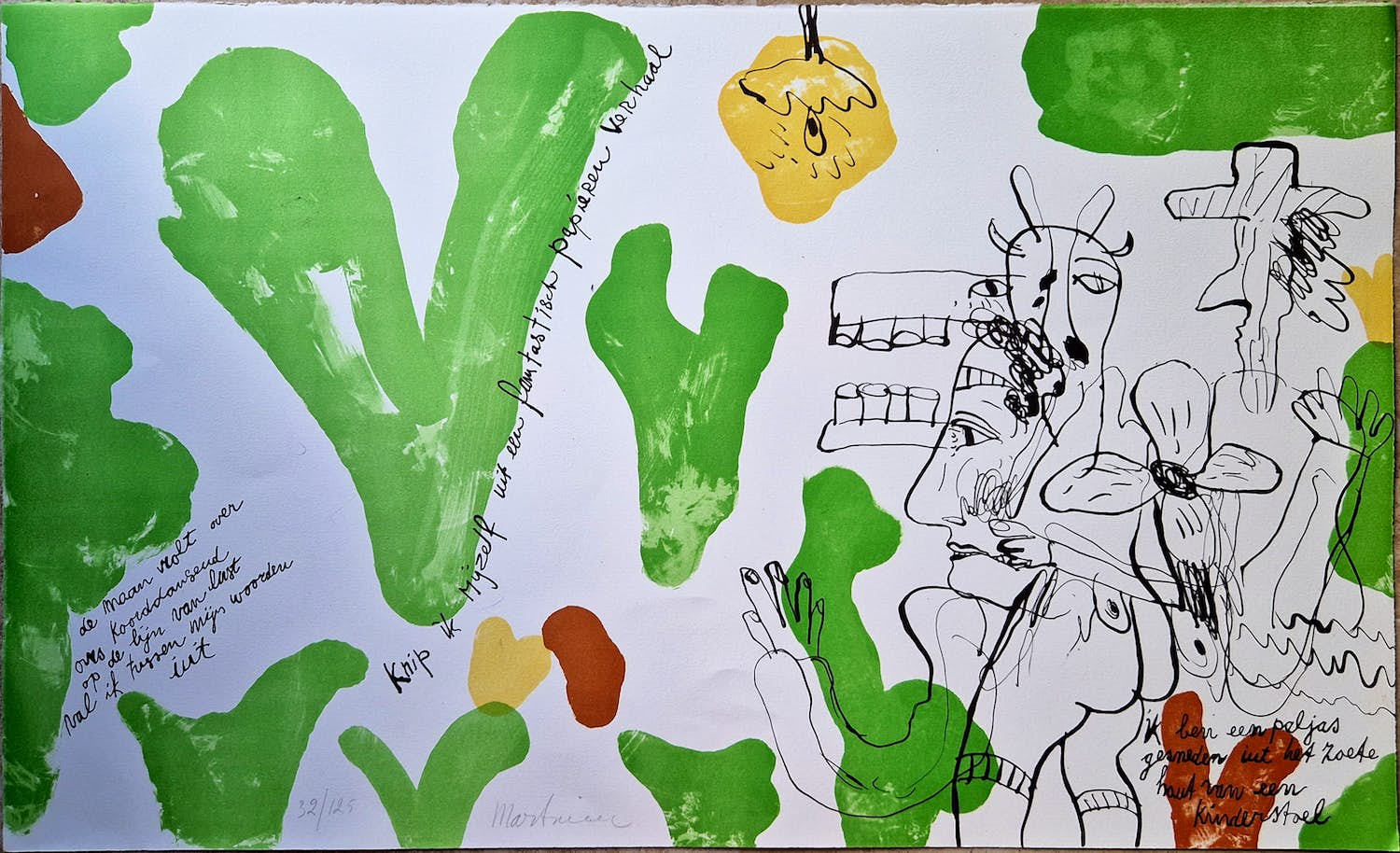 Anton Martineau - Litho: 'Poetry of a dual talent' verkocht voor € 45!