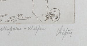 Niet of onleesbaar gesigneerd - Ets, Le pont disparu - Wulpen kopen? Bied vanaf 1!