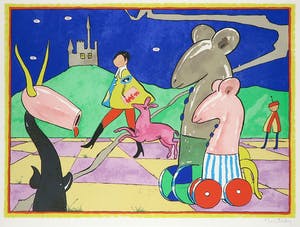 Martin Bradley - Zeefdruk, Zonder titel - Ingelijst kopen? Bied vanaf 40!