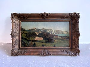 Frans Baljon - Gezicht op Dover met tennisbaan op voorgrond kopen? Bied vanaf 1!