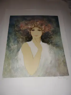 Bernard Charoy - Litho. Portret van een ELEGANTE DAME , kopen? Bied vanaf 35!