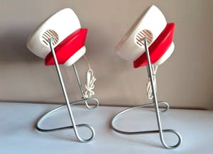 Niet of onleesbaar gesigneerd - Meccano - Set van 2 design Grolsch lampen kopen? Bied vanaf 1!