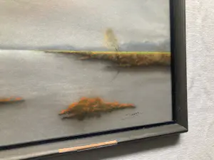 Jan Staats Kiewiet - / Jeska: Ingelijste pasteltekening, Verstild landschap – ca. 1937 kopen? Bied vanaf 50!