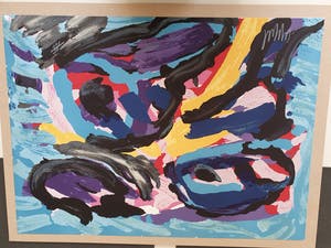 Karel Appel - 3 Faces into clouds. kopen? Bied vanaf 375!