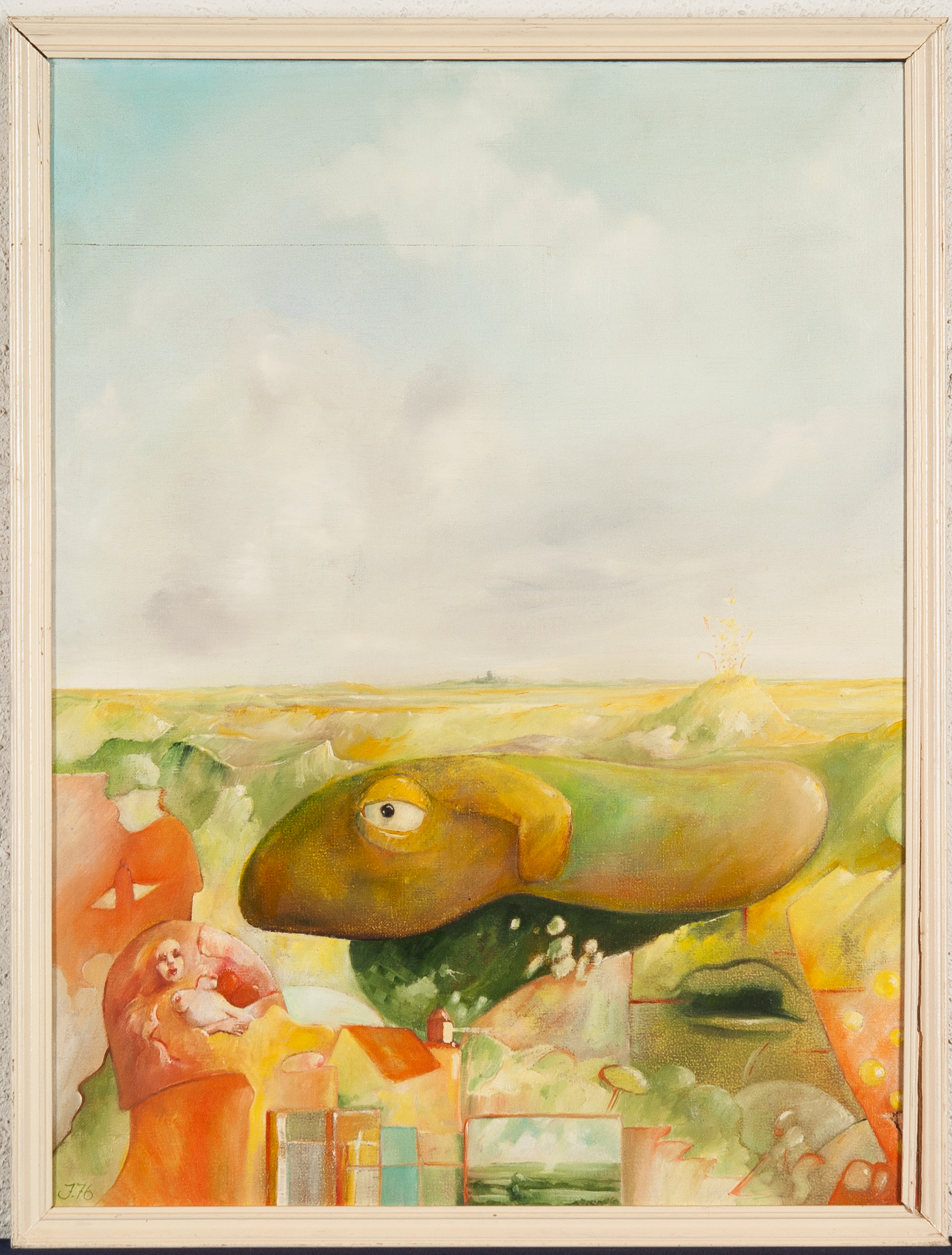 Jeroen Bal - Eva, Pas op! - Olieverf op doek - gesigneerd l.o. - BKR Den Haag - 1976 kopen? Bied vanaf 10!