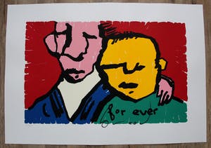 Herman Brood - grote zeefdruk: For ever (Friends) kopen? Bied vanaf 375!