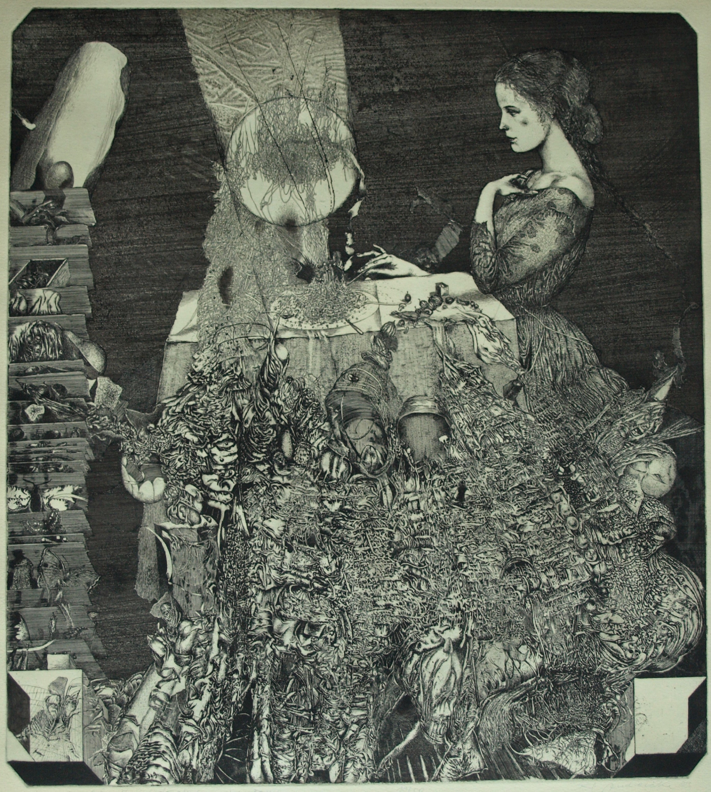 Karol Ondreicka - GROTE ets, “Moeder Aarde” – gesigneerd – 1983 – oplage 13 / 50 kopen? Bied vanaf 40!