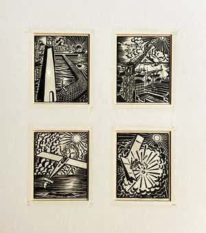 Frans Masereel - “Mein Stundenbuch” 3x4 werken verkocht voor € 85!