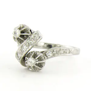 18k gouden ring met briljant en single cut geslepen diamant tot. 0.50ct kopen? Bied vanaf 800!