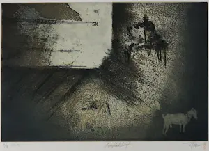 Veerle Rooms - Gemengde druktechnieken, Aanplakbrief- Ingelijst kopen? Bied vanaf 35!