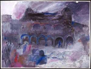 Franscz Witte - Acryl op papier, Zonder titel kopen? Bied vanaf 1!