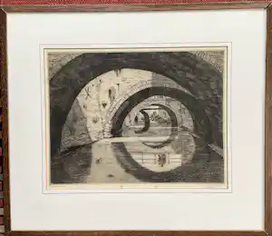 Hendrik de Laat - Binnendieze te ‘s Hertogenbosch, ets postume druk vendu pour 46€ !