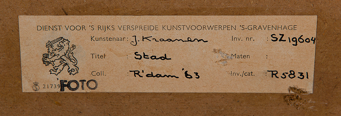 Jaap Kraanen - Stad - Zeefdruk op papier - gesigneerd r.o. - oplage 1/4 - BKR Rotterdam kopen? Bied vanaf 10!