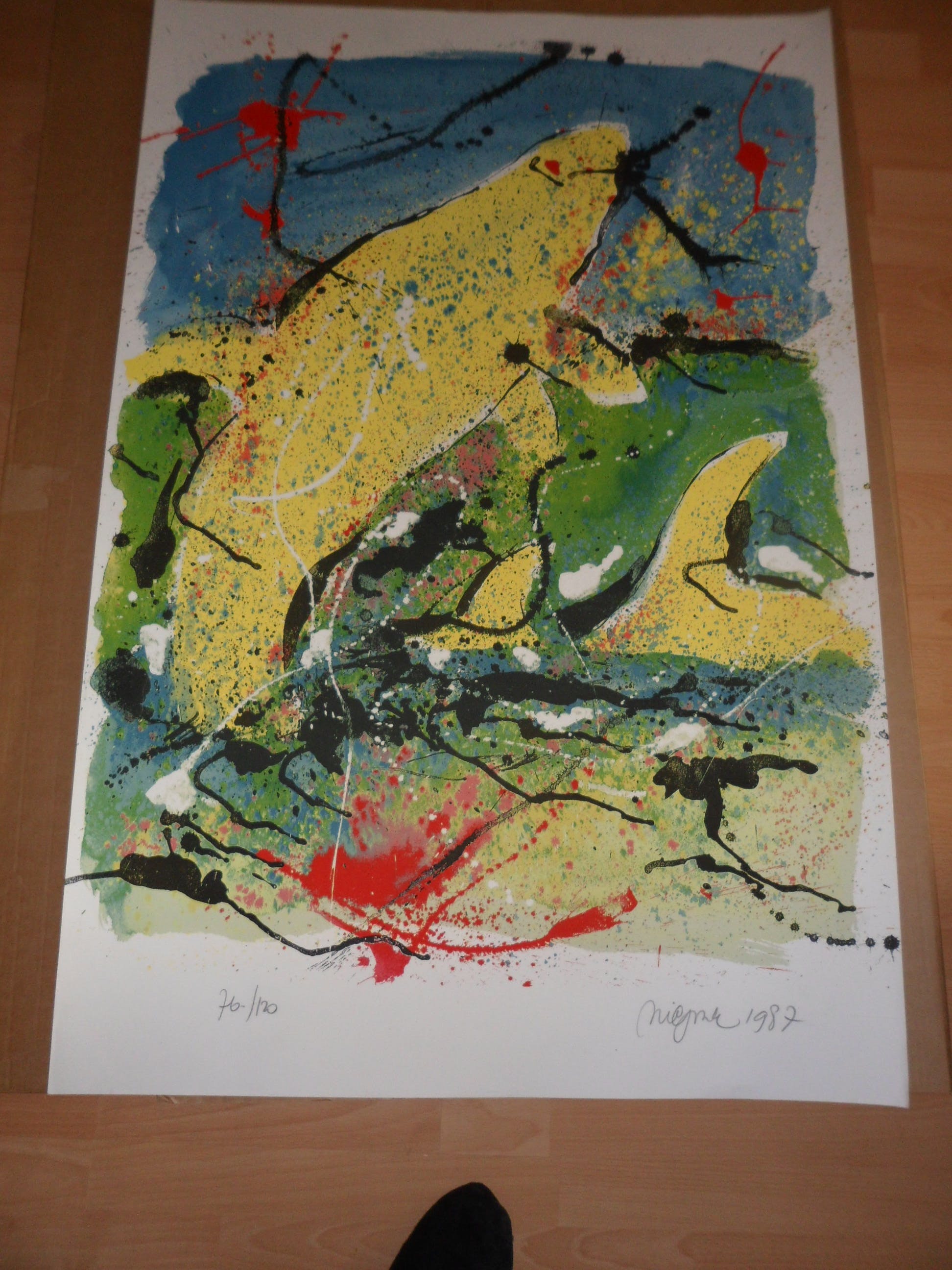 Nic Jonk - Zeefdruk, "Pacific Ocean 1" . kopen? Bied vanaf 80!