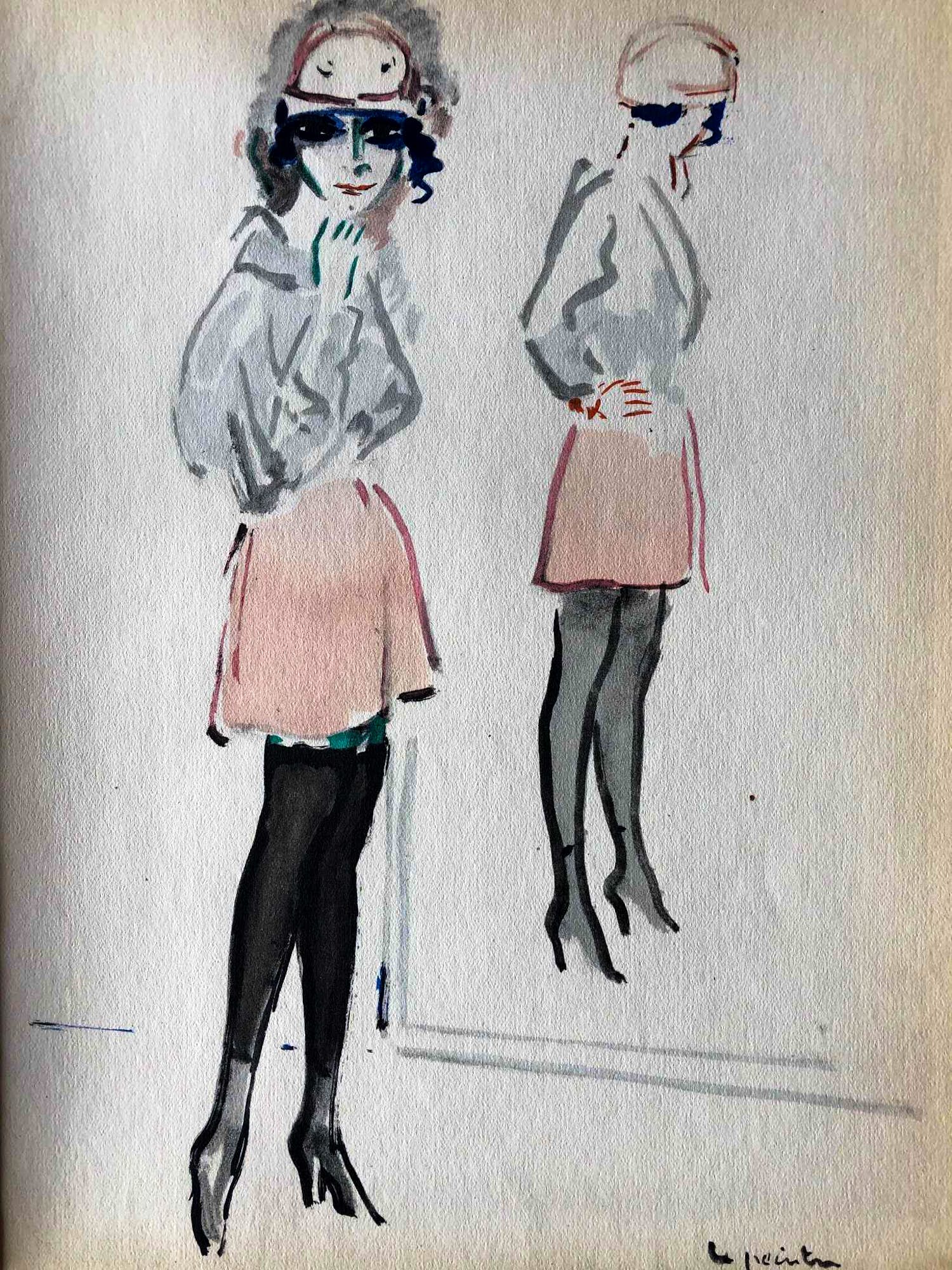 Kees van Dongen - Pochoir - Croquis verkocht voor € 325!