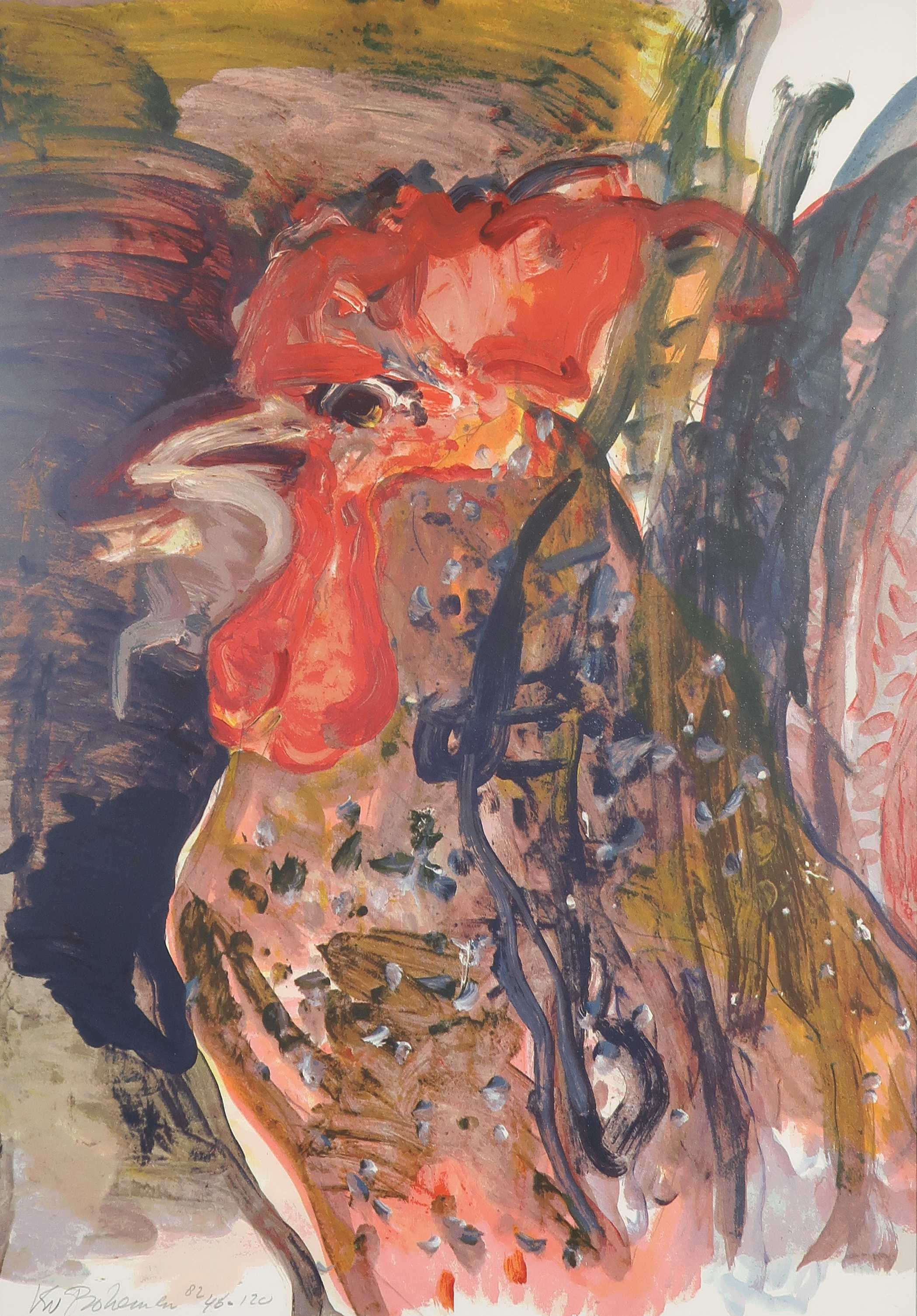 Kees van Bohemen - Litho, Haan - Ingelijst kopen? Bied vanaf 150!