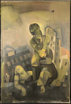 Amp Smit - Olieverf op doek, Voor de vrede (Groot) verkocht voor € 200!