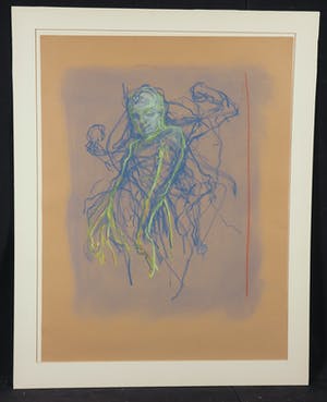 Henny van der Vegt - Pasteltekening, Demon kopen? Bied vanaf 1!