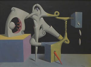 Ivan Tovar - Olieverf op doek, Surrealistische voorstelling - Ingelijst kopen? Bied vanaf 25000!