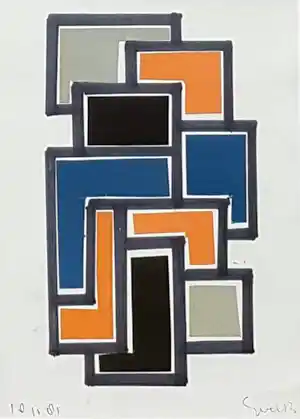 Siep van den Berg - Kleurrijke Collage verkauft für € 150!