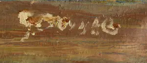 Ger Sluijter - olieverf op doek - kustlandschap met horizon - gesigneerd kopen? Bied vanaf 1!