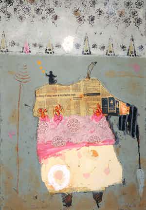 Liesbeth Rahder - Zeefdruk, To the east verkocht voor € 60!