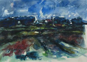 Piet Snoeren - Aquarel op papier, Landschap I - Ingelijst kopen? Bied vanaf 1!