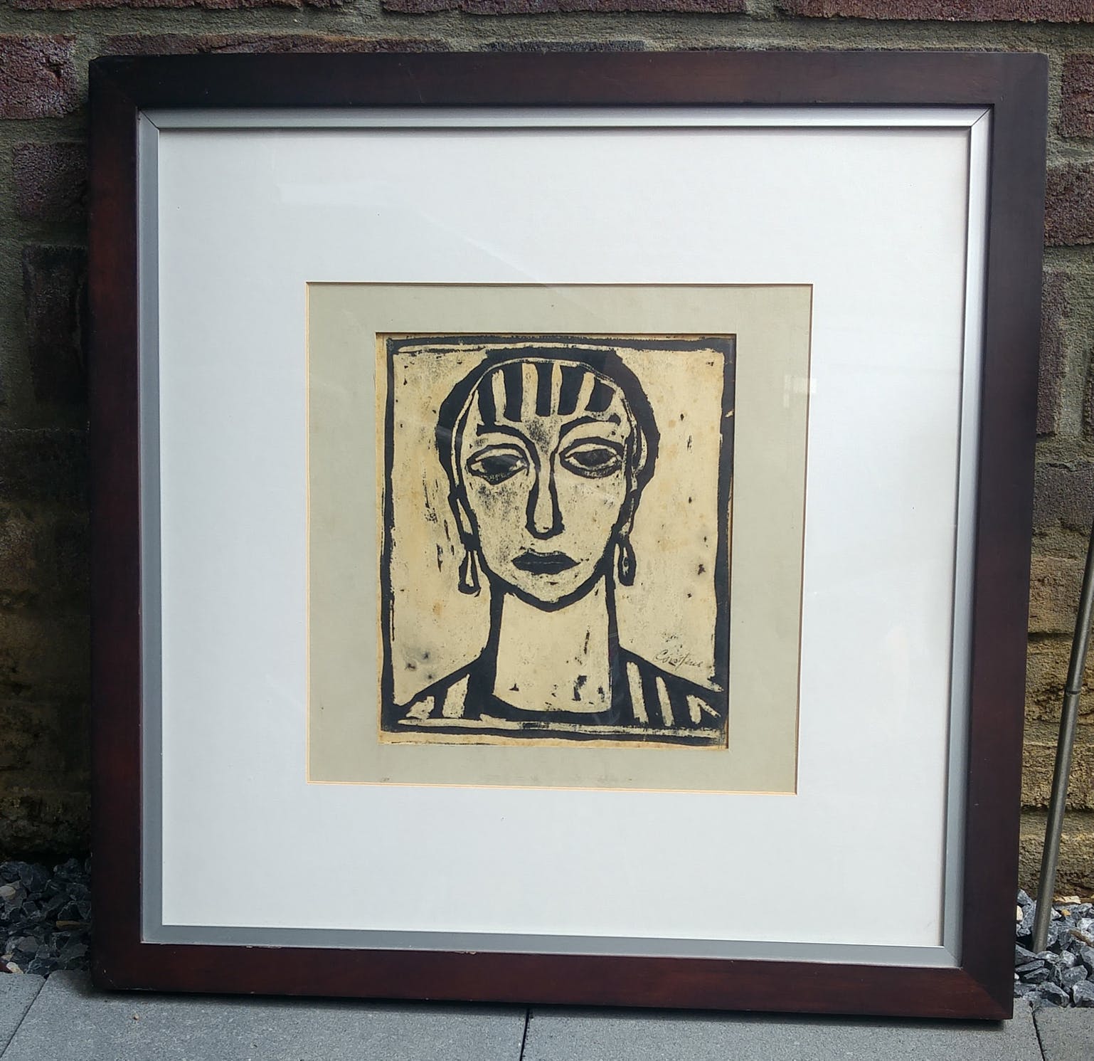 Toine Corstjens - Vrouw in zwart wit. verkocht voor € 195!