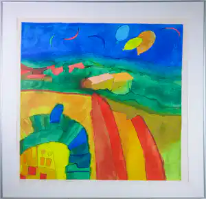 Susan Schildkamp - Zeefdruk, La terra promessa - Ingelijst (zonder glasplaat) verkauft für € 40!
