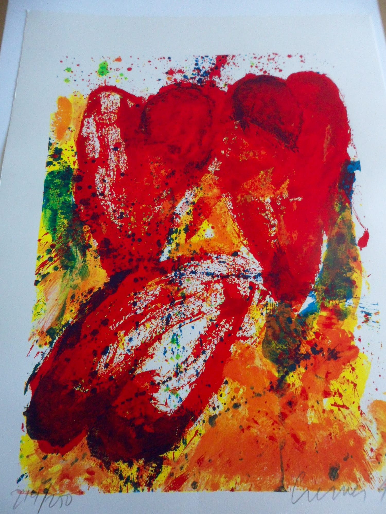 Jan Cremer - ‘Hartentulp’ - grote zeefdruk uit 1992 verkocht voor € 175!