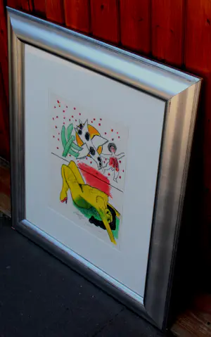 AcheterCorneille - Ingelijste litho: 'Femme et oiseau'- 1986? Enchérissez de 299!
