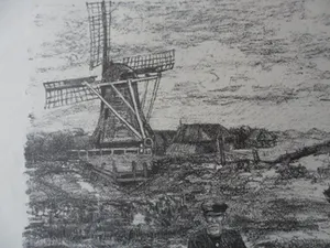 Otto Hanrath - Litho, Nes Texel. kopen? Bied vanaf 25!