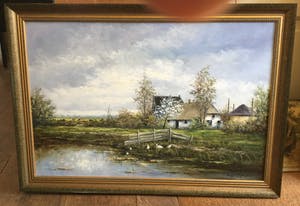Gerardus Johannes Ernens - C4480 - Boerderij met bloesemboom aan het water kopen? Bied vanaf 200!
