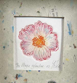 Yoka Voorbach - Collier met zilveren hanger met kleurenets, Magic eglantine kopen? Bied vanaf 1!