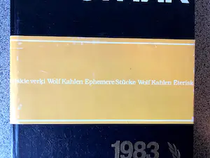 Wolf Kahlen - "Ephemere Stucke" - Bijzonder Object, Boek kaufen? Bieten Sie von 40!