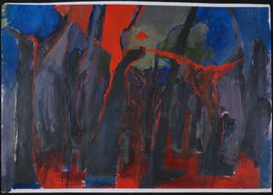 Franscz Witte - Acryl op papier, Zonder titel kopen? Bied vanaf 1!