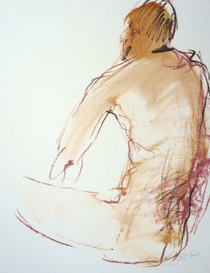 Franscz Witte - Gemende techniek op papier, Figuur V kopen? Bied vanaf 1!